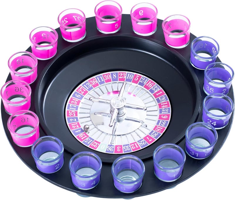 Endless Games Shot Roulette Hydration Game – Spin The Wheel Party Game for Adults | Includes Shot Glasses and Roulette Set | 2+ Players, Ages 21+ - Image 3